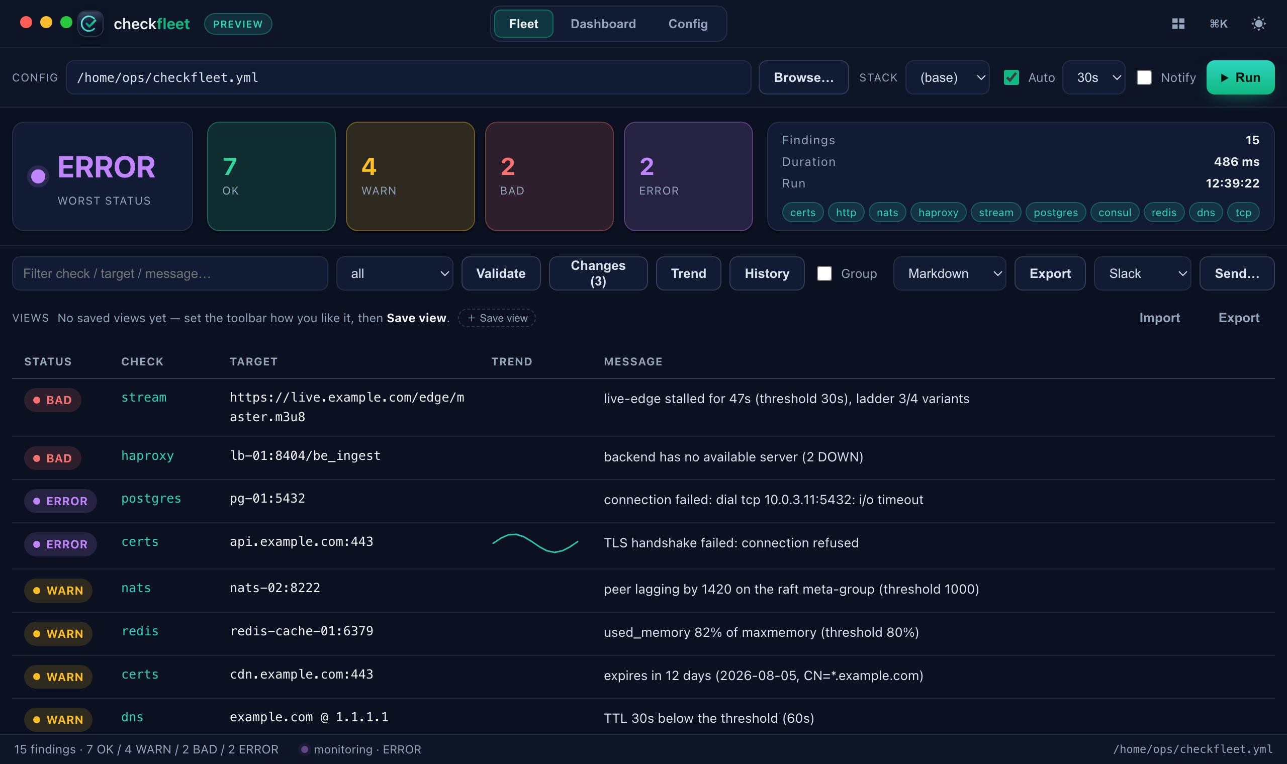 checkfleet desktop — background monitoring